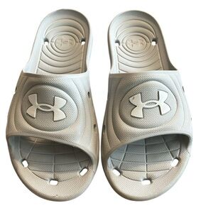 Under Armour Grey Slide Sandals Size 7